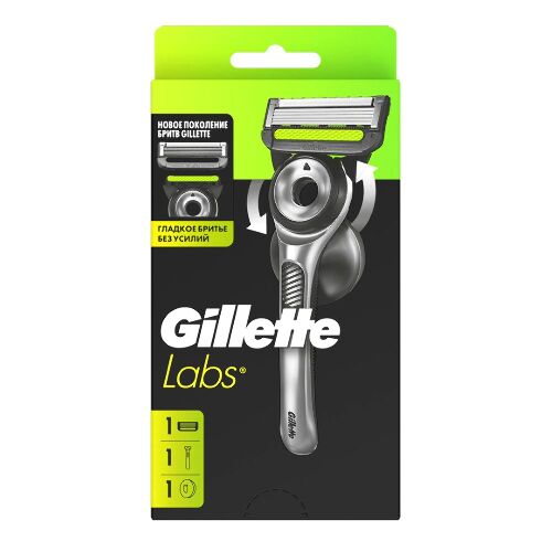 Gillette labs бритва безопасная со сменной кассетой/с держателем