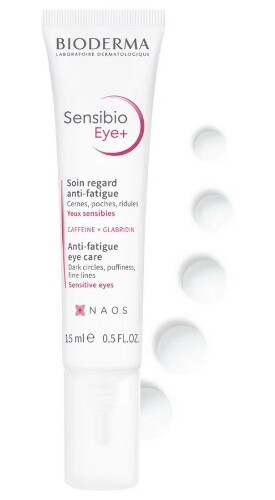 Bioderma sensibio eye+ гель для контура глаз/против темных кругов/морщин и отеков увлажняющий 15 мл