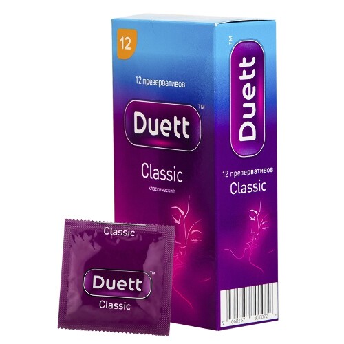 Купить Презервативы duett classic классические 12 шт. цена
