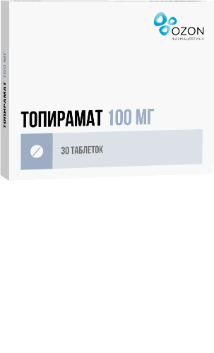 Купить Топирамат 100 мг 30 шт. таблетки, покрытые пленочной оболочкой цена