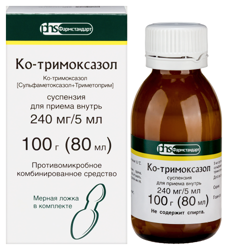Ко-тримоксазол 400 мг + 80 мг 20 шт. таблетки