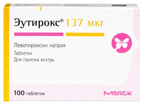 Эутирокс 137 мкг 100 шт. таблетки
