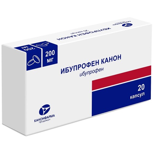 Купить Ибупрофен канон 200 мг 20 шт. капсулы блистер цена