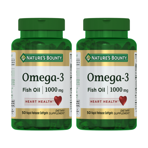 Набор Natures bounty рыбий жир 1000мг омега-3 №50 капс из 2 уп со скидкой