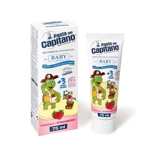 Купить Pasta del capitano зубная паста детская baby strawberry 3+/клубничная 75 мл цена