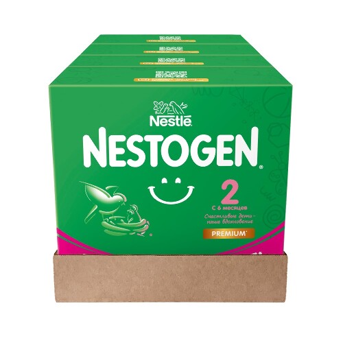 Nestogen 2 смесь дет сухая молочная с омега-3 пнжк и лактобактериями 3х350 гр