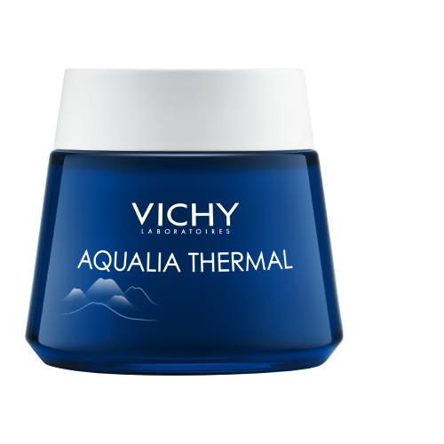 Купить Vichy Aqualia Thermal Ночная увлажняющая уход-маска для лица с гиалуроновой кислотой, кофеином и маслом ши, 75 мл цена