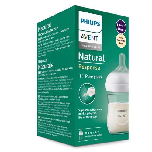 Avent бутылочка стекло 120 мл natural response/scy930/01