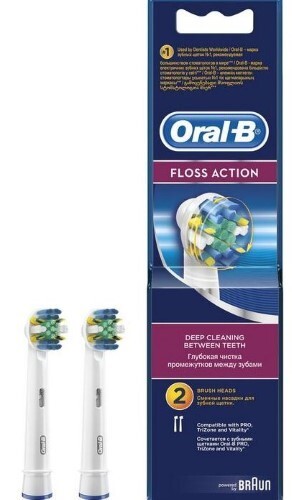 Купить Oral-b насадка сменная для электрической зубной щетки флосс экшн 2 шт. цена
