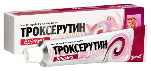 Троксерутин врамед 2% гель для наружного применения 40 гр