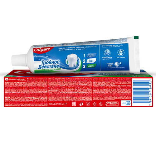 Colgate зубная паста тройное действие натуральная мята 100 мл