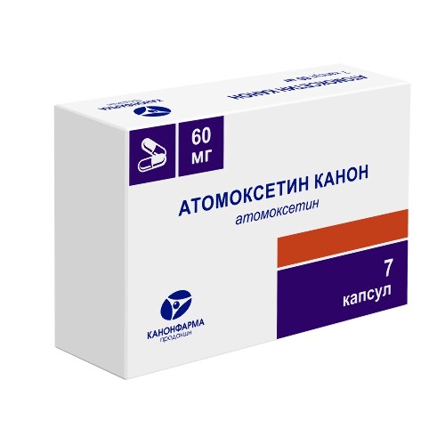 Атомоксетин канон 60 мг 7 шт. блистер капсулы
