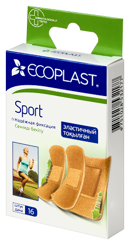 Ecoplast пластырь медицинский тканый (набор) sport 16 шт.