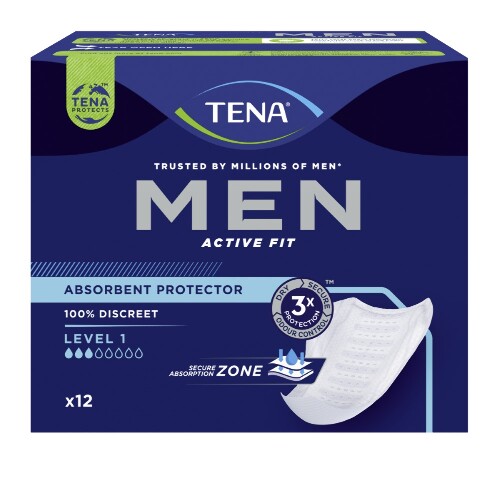TENA ПРОКЛАДКИ ВПИТЫВАЮЩИЕ ДЛЯ МУЖЧИН MEN ACTIVE FIT LEVEL 1 N12