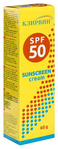Клирвин крем солнцезащитный spf 50 для тела 60 гр