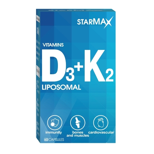 STARMAX ВИТАМИНЫ Д3+К2 ЛИПОСОМАЛЬНЫЕ