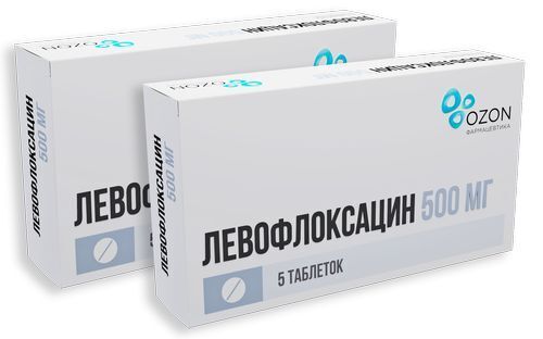 Набор из 2-х упаковок Левофлоксацин таб. 500мг №5 со скидкой!