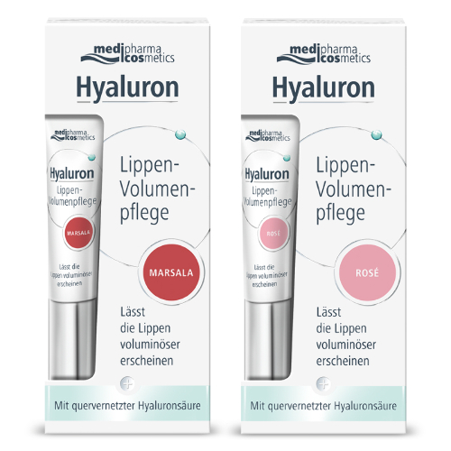 Набор MEDIPHARMA COSMETICS: HYALURON БАЛЬЗАМ ДЛЯ ОБЪЕМА ГУБ МАРСАЛА 7МЛ + HYALURON БАЛЬЗАМ ДЛЯ ОБЪЕМА ГУБ РОЗОВЫЙ 7МЛ