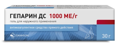 Гепарин дс 1000 МЕ/г гель для наружного применения 30 гр