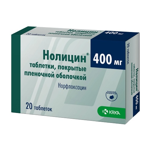 Купить Нолицин 400 мг 20 шт. таблетки, покрытые пленочной оболочкой цена