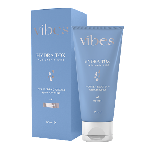Купить Vibes hydra tox крем для лица ночной с гиалуроновой кислотой 50 мл цена