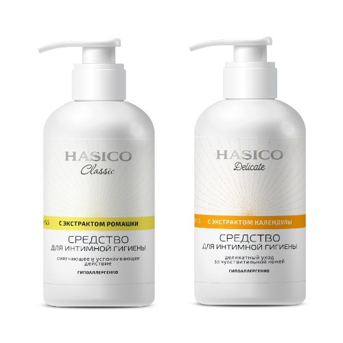 Набор  HASICO:  Средство для интимной гигиены  с ромашкой + с экстрактом календулы