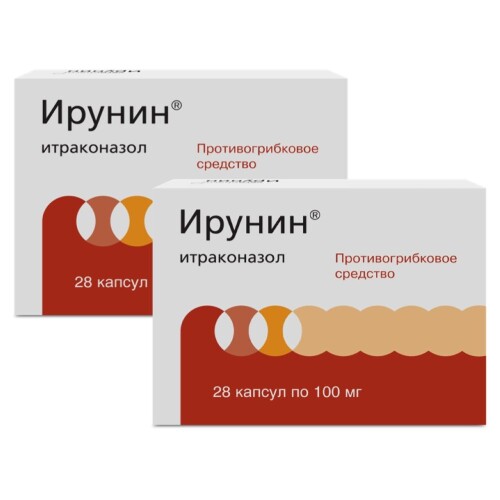 Набор «Ирунин 100 мг 28 шт. капсулы - 2 упаковки Итраконазола по выгодной цене»