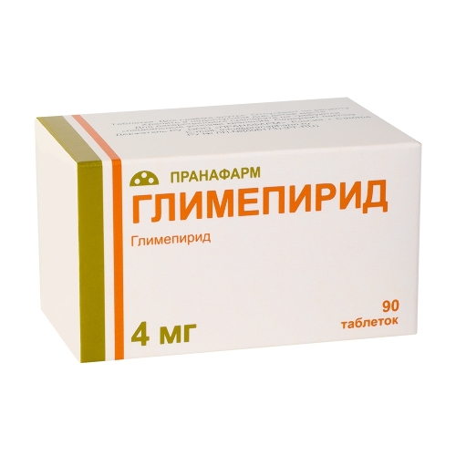 Глимепирид 4 мг 90 шт. таблетки
