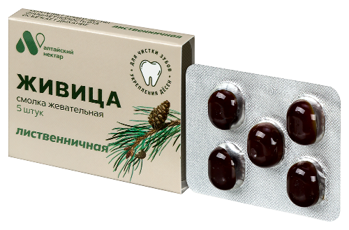 Живица смолка жевательная из смолы лиственницы 5 шт.