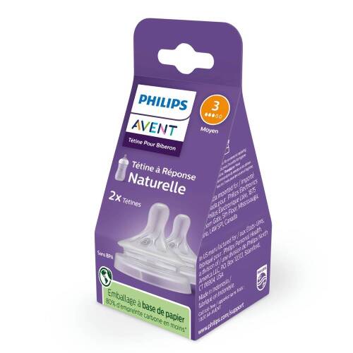 Avent соска поток средний с 1 мес, 2 шт. Natural Response SCY963/02 (SCF042/27)
