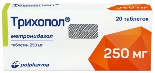 Купить ТРИХОПОЛ 0,25 N20 ТАБЛ цена