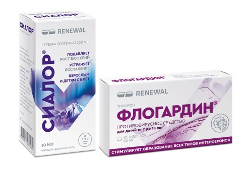 Набор ФЛОГАРДИН 0,06 N10 ТАБЛ П/ПЛЕН/ОБОЛОЧ+СИАЛОР 0,2 N1 таблетка+растворитель+насадка-распылитель   со скидкой 15%