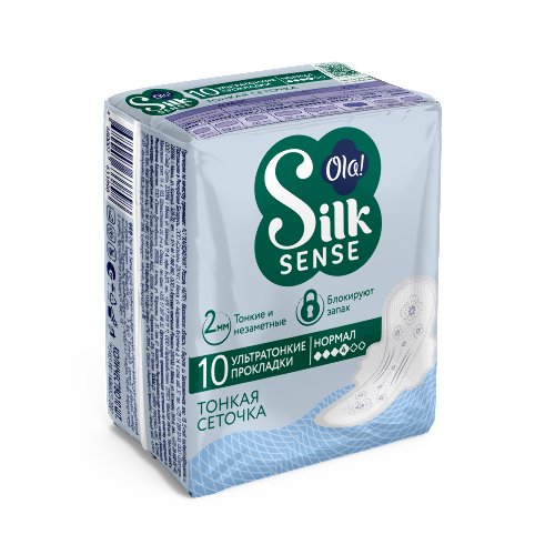 Ola silk sense прокладки ультратонкие для нормальных выделений шелковая сеточка 10 шт.
