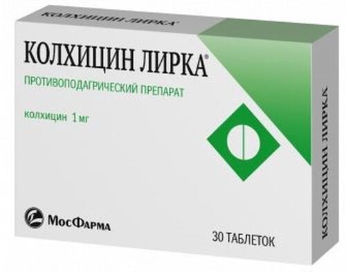 Купить Колхицин лирка 1 мг 30 шт. таблетки цена