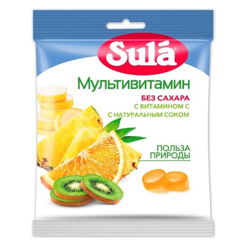 Леденцы лекарственные sula б/сахара 60 гр/мультивитамин/