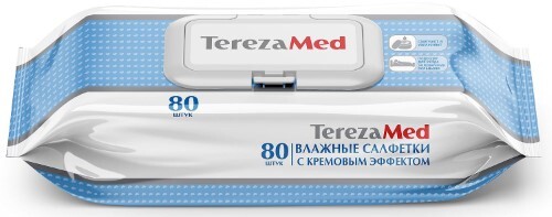 Terezamed салфетки влажные очищающие с крем эффектом 80 шт.
