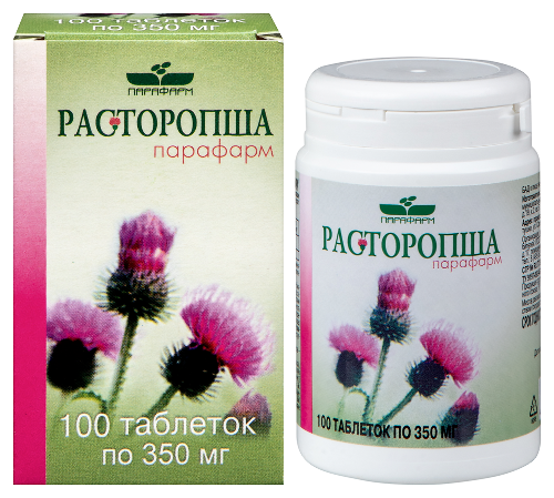 Расторопша-парафарм 100 шт. таблетки массой 350 мг