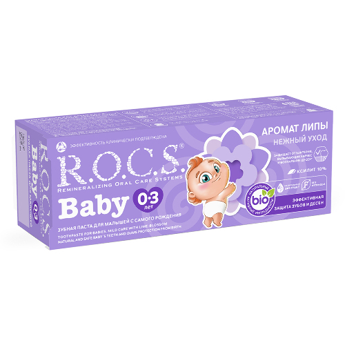 Rocs baby зубная паста аромат липы 45 гр