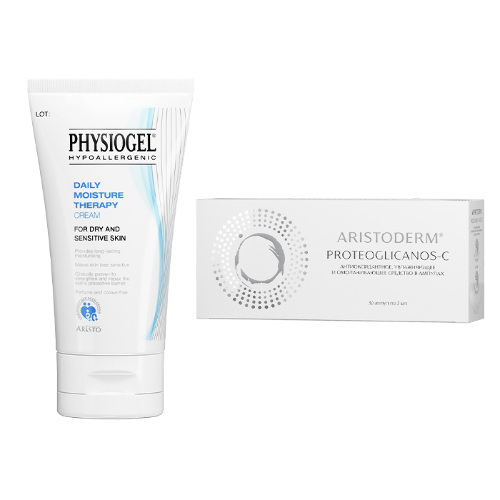Набор PHYSIOGEL DAILY MOISTURE THERAPY КРЕМ Д/СУХ/ЧУВСТ КОЖИ УВЛАЖНЯЮЩИЙ 75МЛ + Aristoderm® Proteoglicanos-C 2мл №30