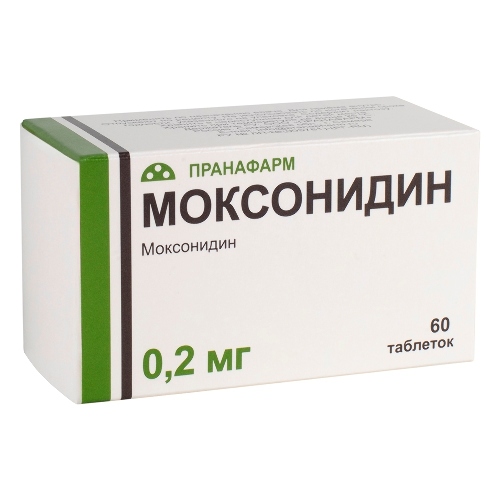 Моксонидин 0,2 мг 60 шт. таблетки, покрытые пленочной оболочкой