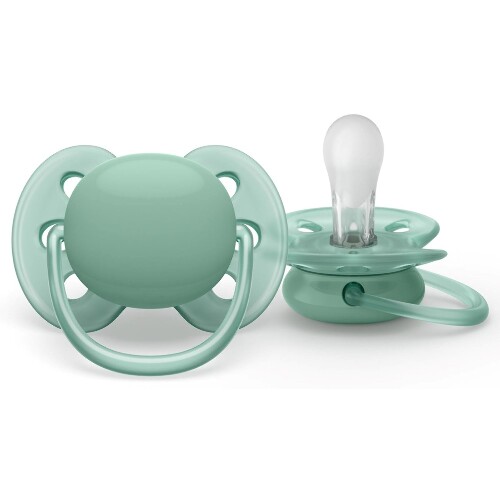 Avent соска-пустышка силиконовая ultra soft 0-6 мес 2 шт. scf091/03