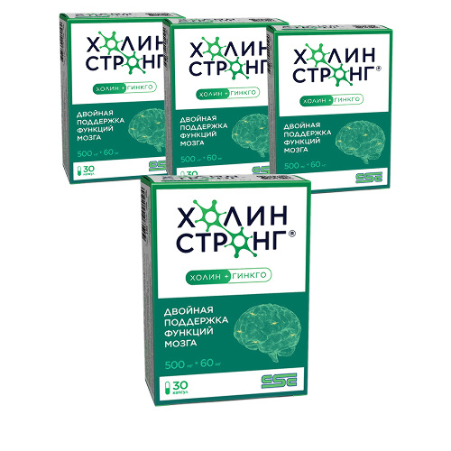 Набор из 4-х уп Холин Стронг №30 капс со скидкой 15%