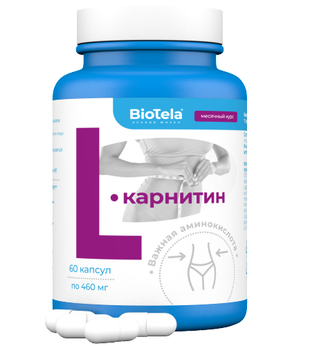 Купить Biotela l-карнитин 60 шт. капсулы массой 460 мг цена