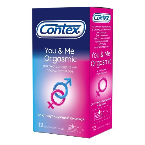 Купить Contex презерватив you&me orgasmic из натурального латекса 12 шт. цена