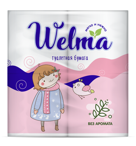 Купить Welma бумага туалетная двухслойная без аромата 4 шт. цена