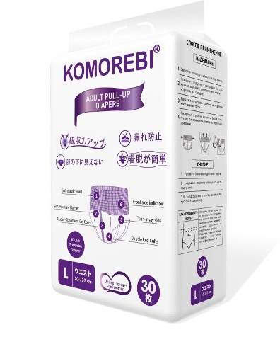 Купить Komorebi подгузники-трусы для взрослых l 30 шт. цена