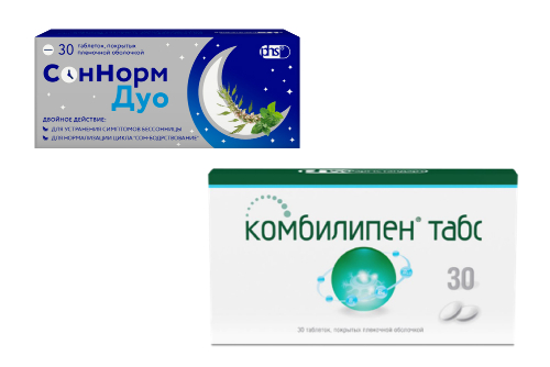 Набор для комлексного лечения боли с мелатонином: Комбилипен табс №30 + СонНорм Дуо №30 - со скидкой 10%