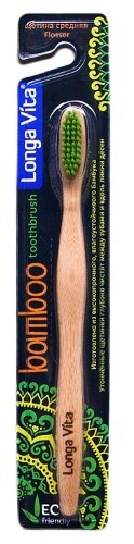 Longa vita bamboo зубная щетка для взрослых арт вт-1