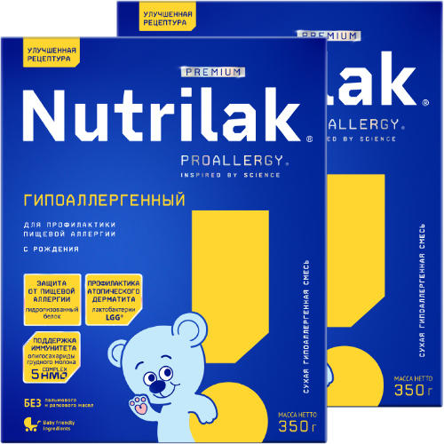 Набор из 2х уп NUTRILAK PREMIUM ГИПОАЛЛЕРГЕННЫЙ СМЕСЬ СУХ 350,0 по спец.цене