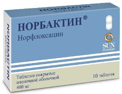 Норбактин 400 мг 10 шт. таблетки, покрытые пленочной оболочкой